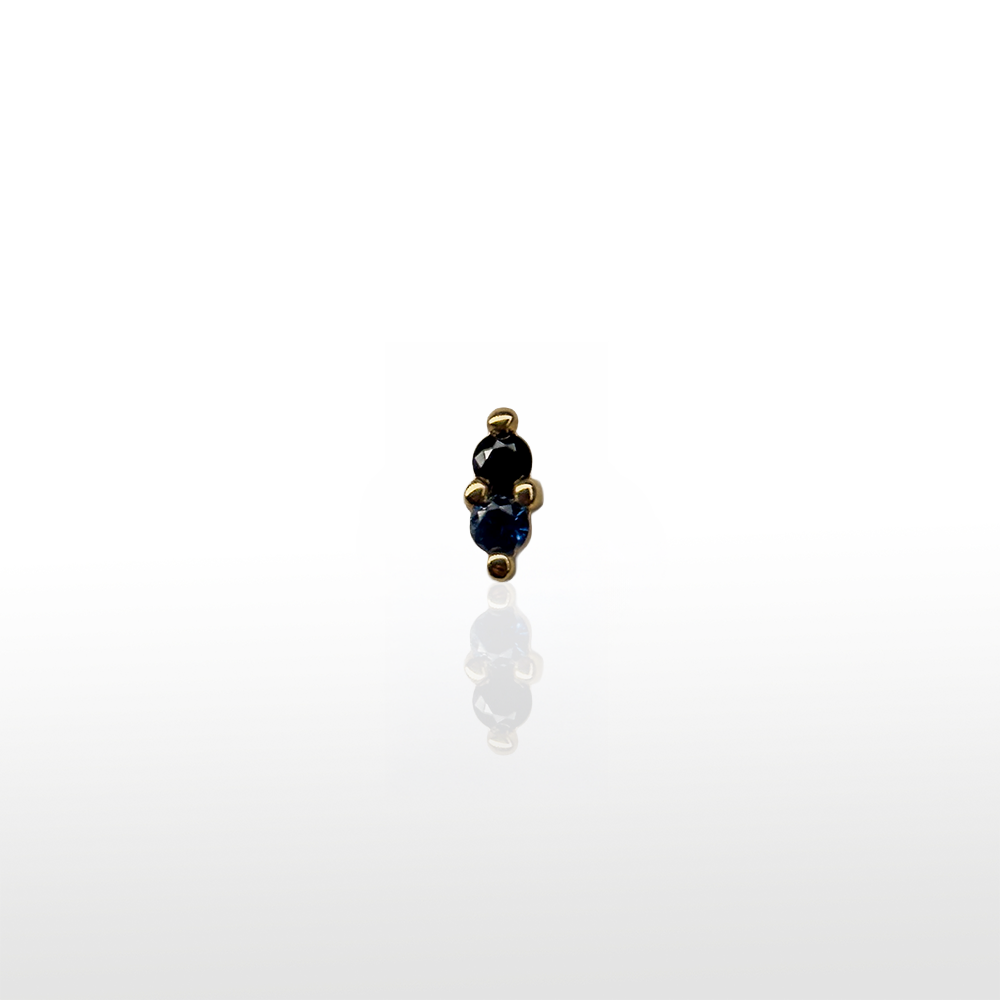 Image of 2 Prong Zafiro Azul + Zafiro Black