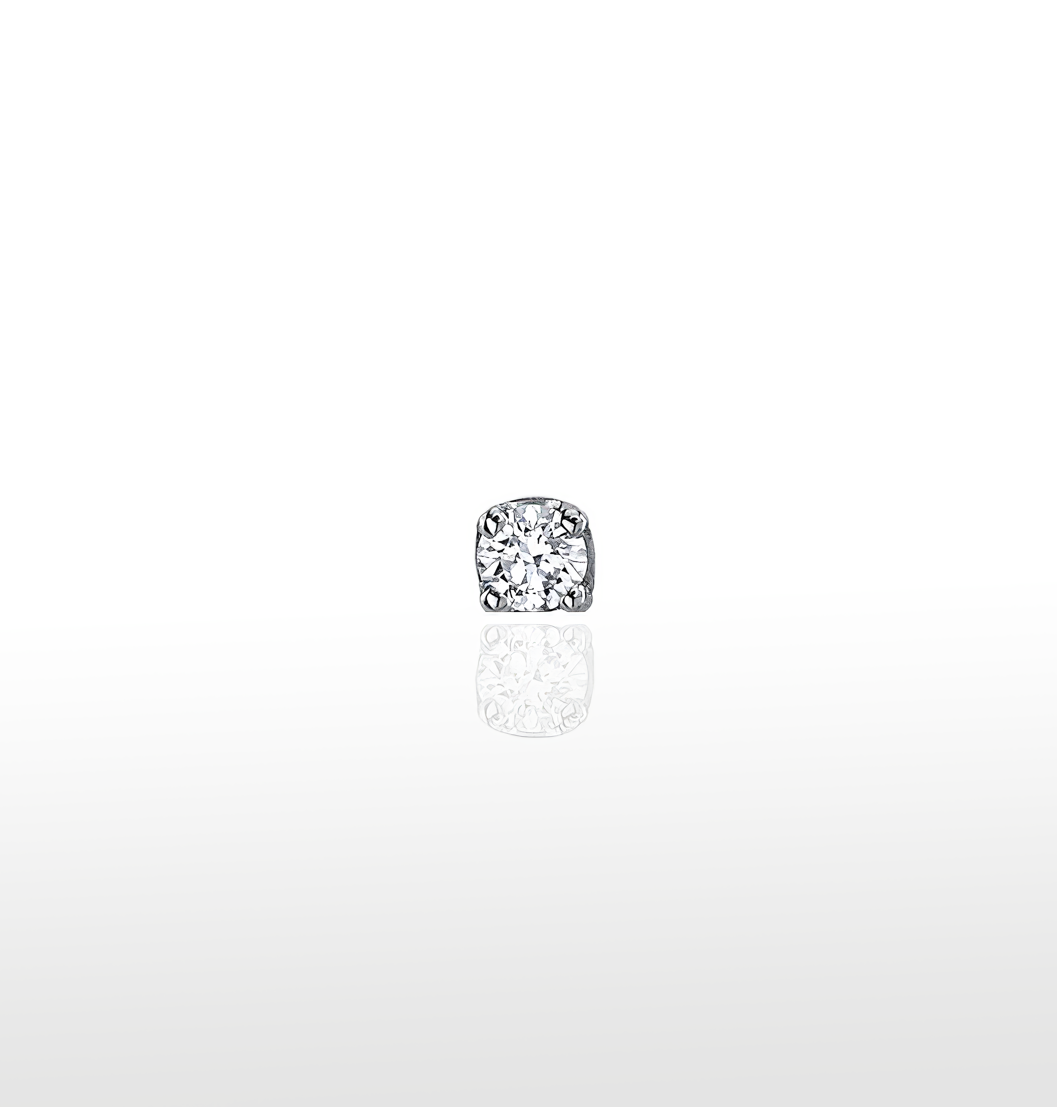 Image of Diamond 4 Prong White Gold