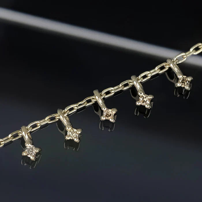 Image of EMBER DANGLE CHAIN BROWN DIAMOND
