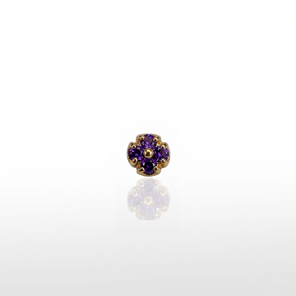 Image of Flor 4 Prong Amatista