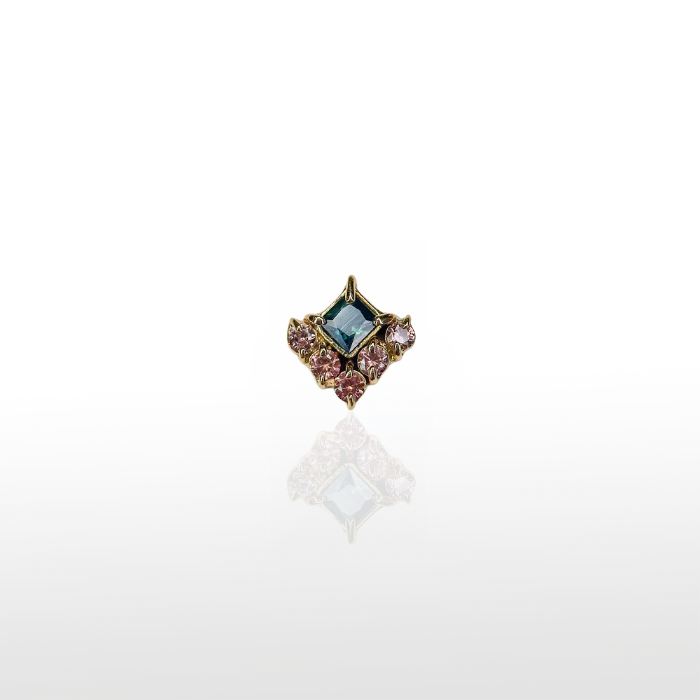 Image of Model Gem  Zafiro Princess Cut + 5 Gem