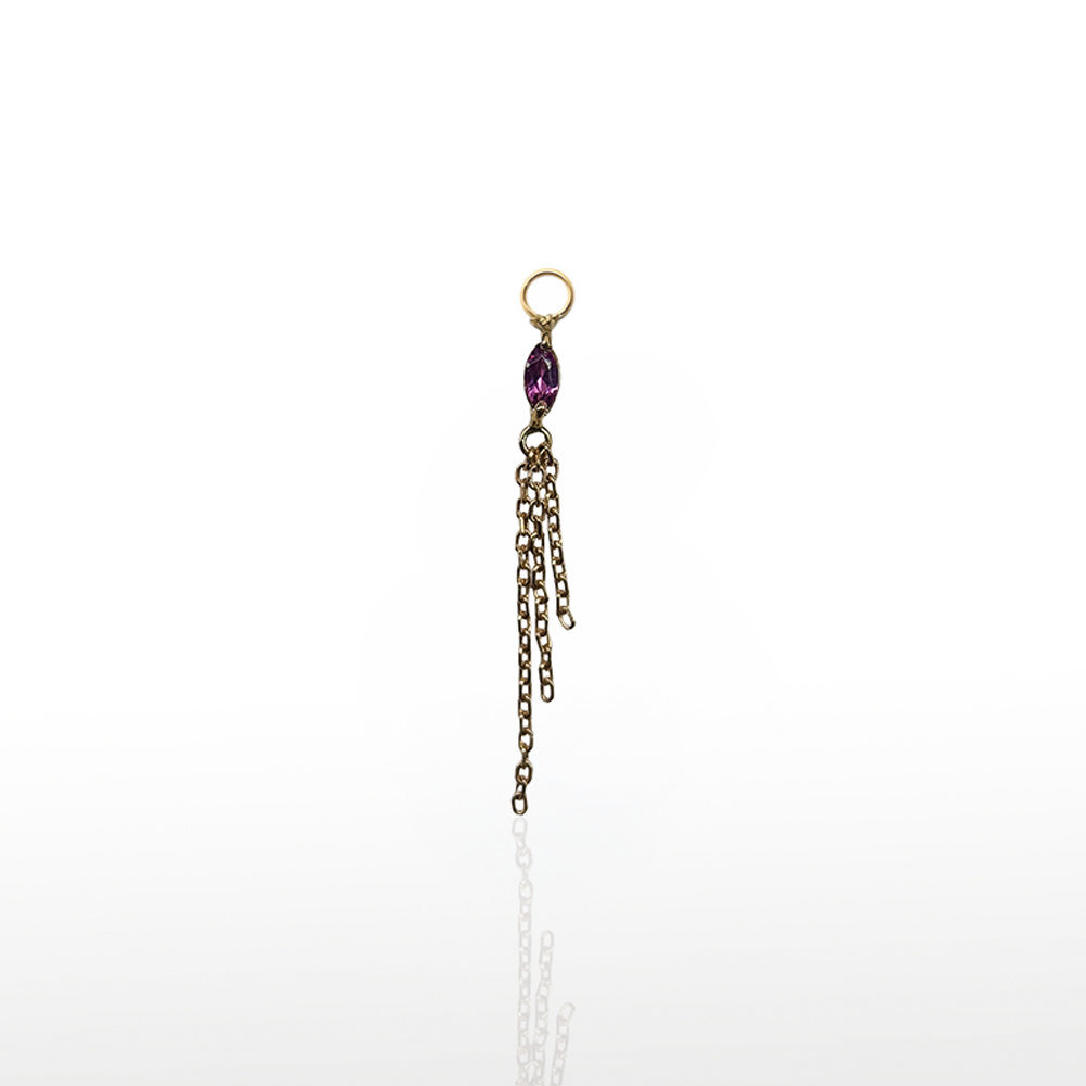 Image of Charm #7 Marquisse Rodolita + 3 Cadena