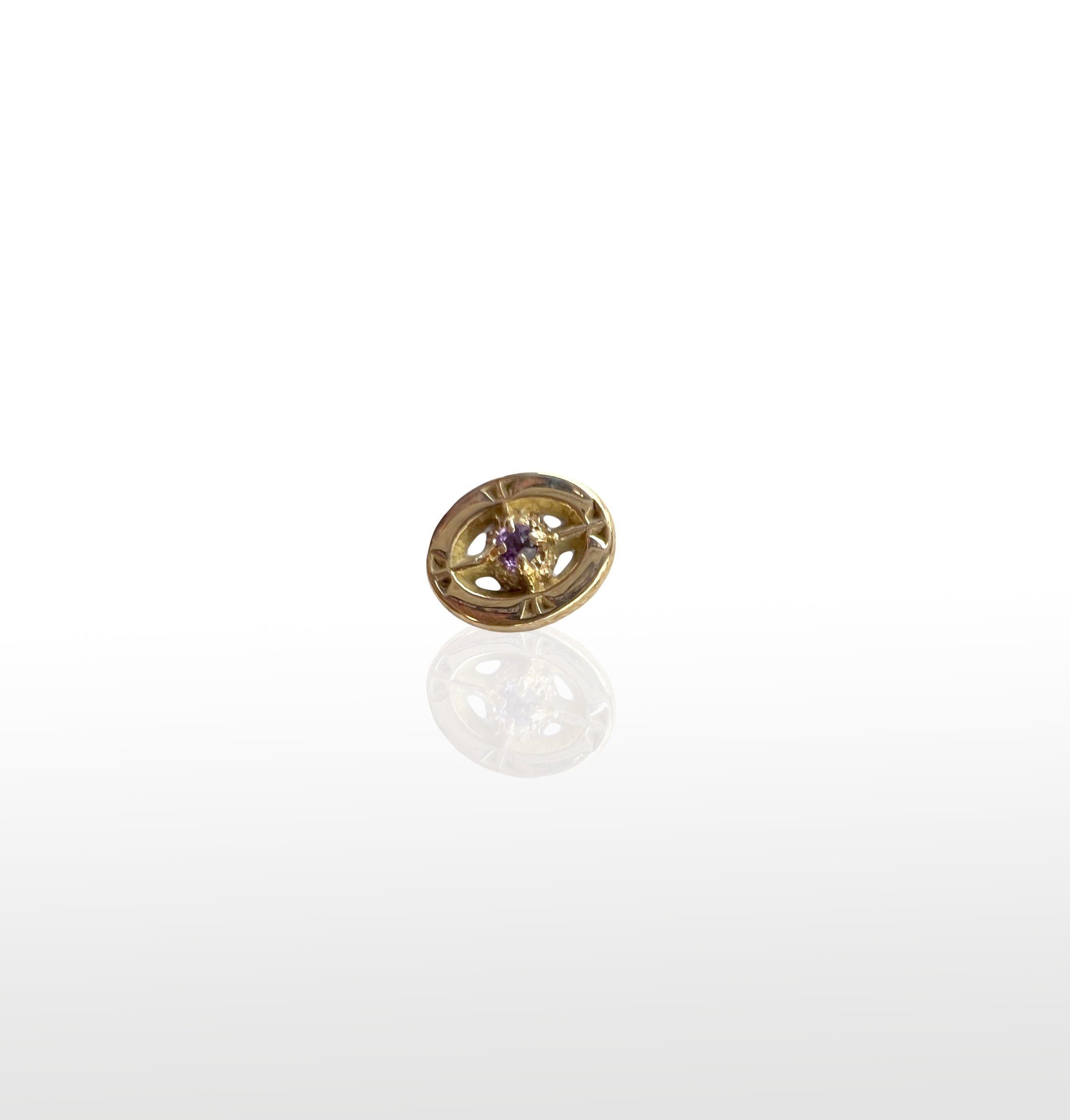 Image of OVAL CON CRUZ Y PRONG SET AMATISTA