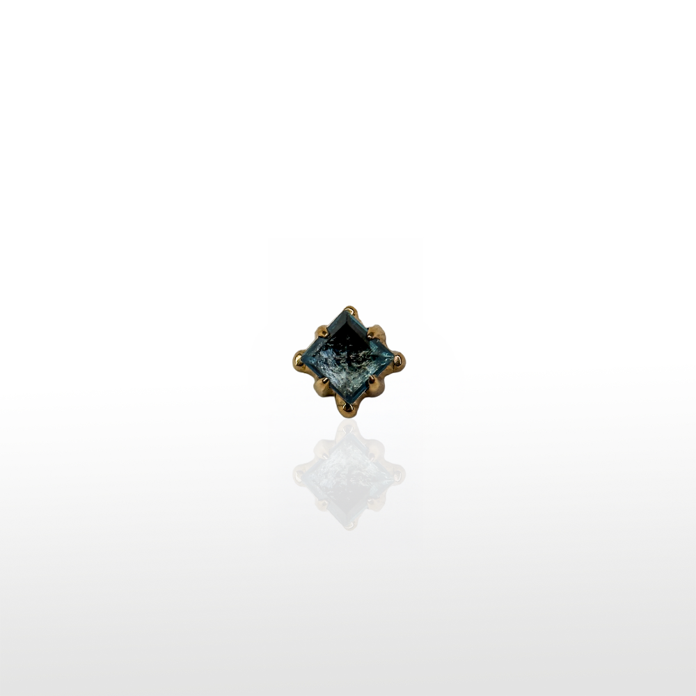 Image of Prong Princess Cut London Blue Topaz