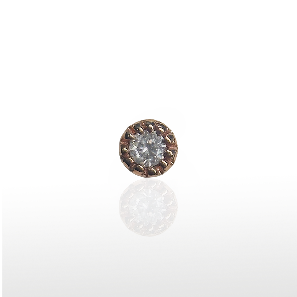 Image of Scalloped Pin S Rose Gold