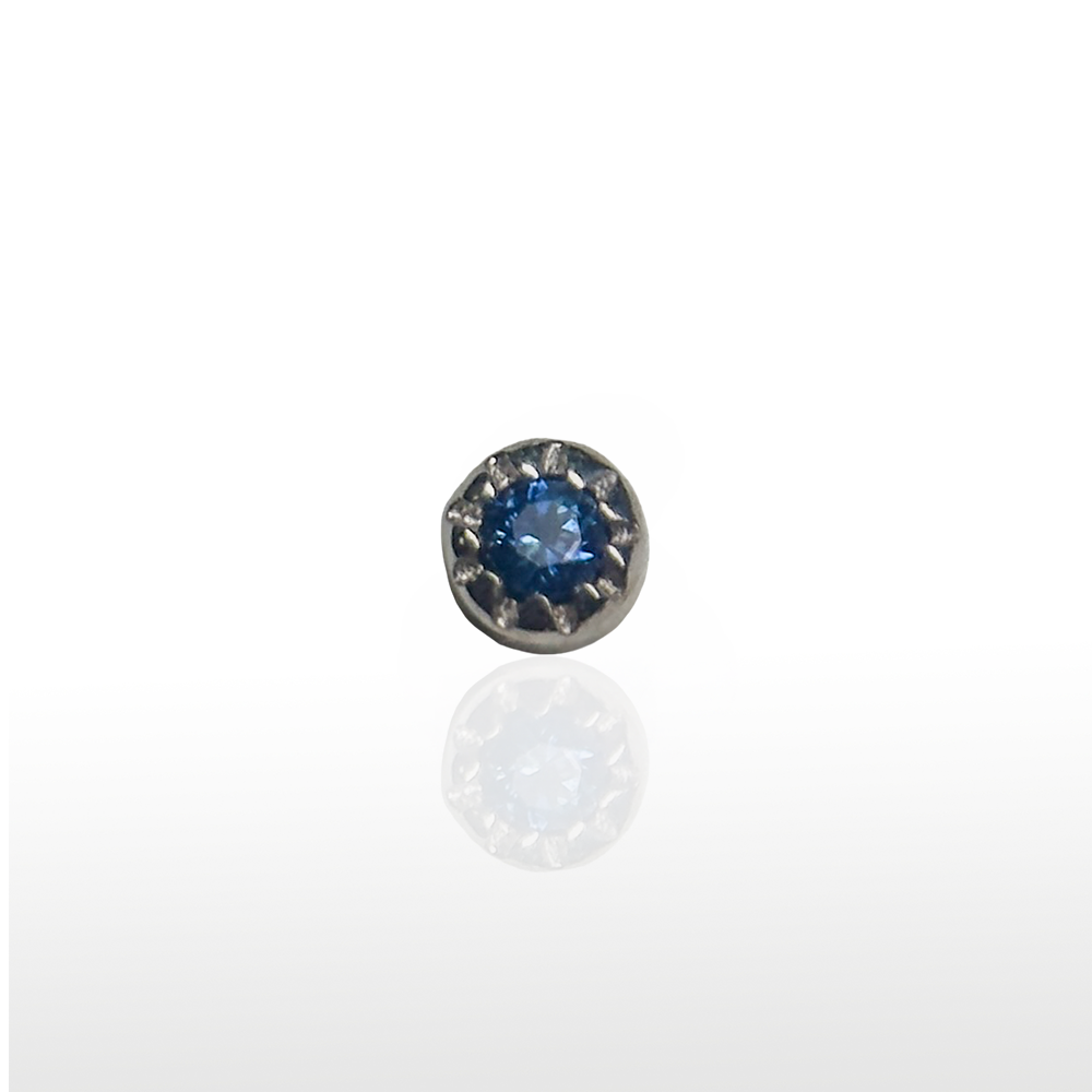 Image of Scalloped Pin Xs White Gold
