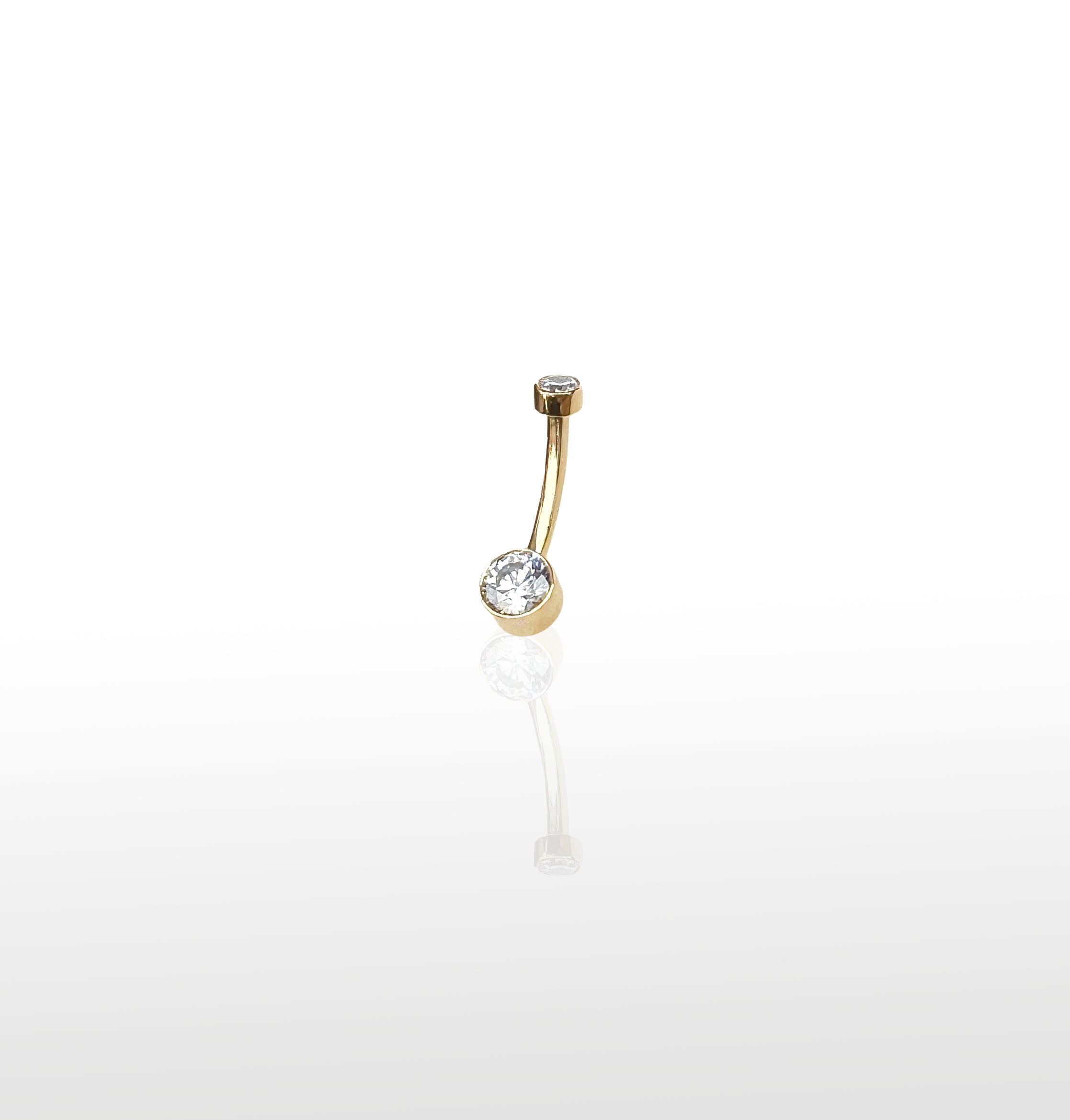 TAPERED CLASSIC BEZELS CURVED BARBELL