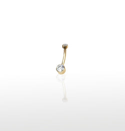 Image of TAPERED CLASSIC BEZELS CURVED BARBELL